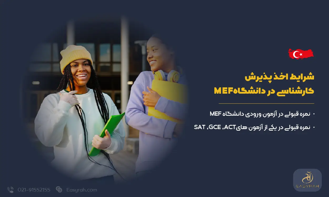 شرایط اخذ پذیرش کارشناسی در دانشگاه MEF