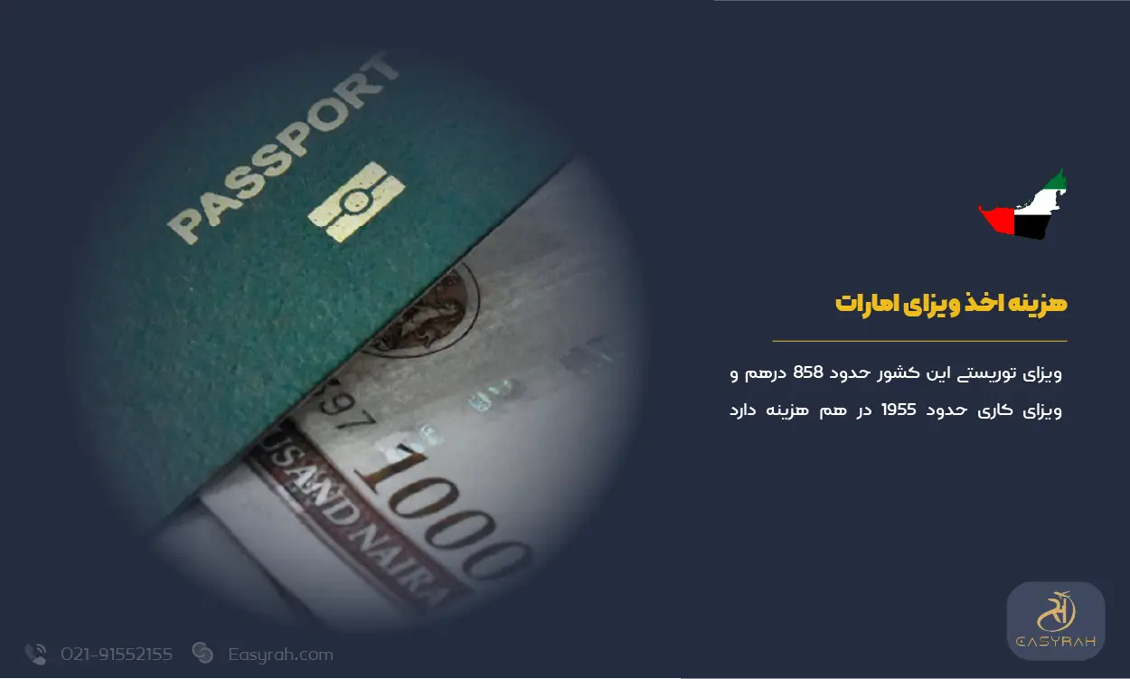 هزینه اخذ ویزای امارات