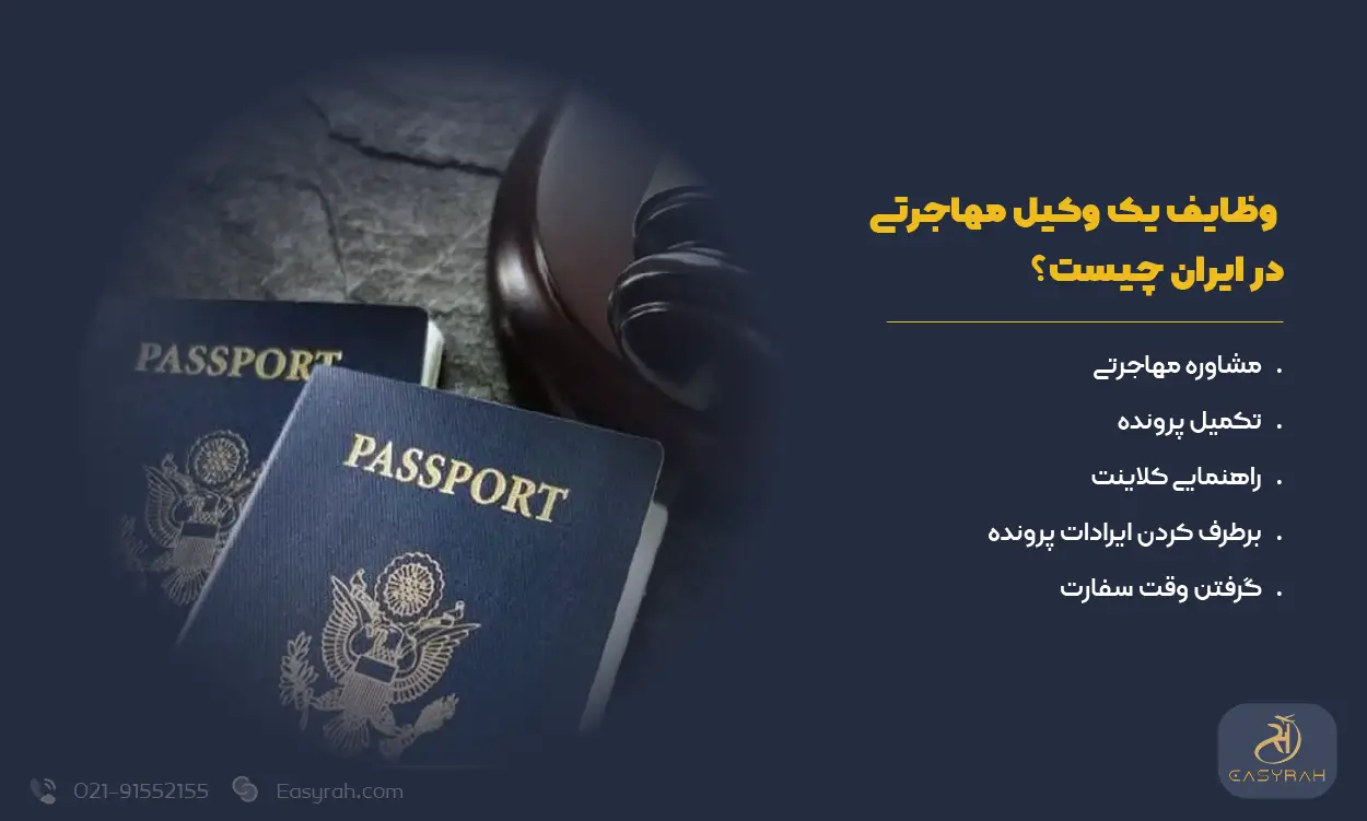 وظایف یک وکیل مهاجرتی در ایران چیست؟